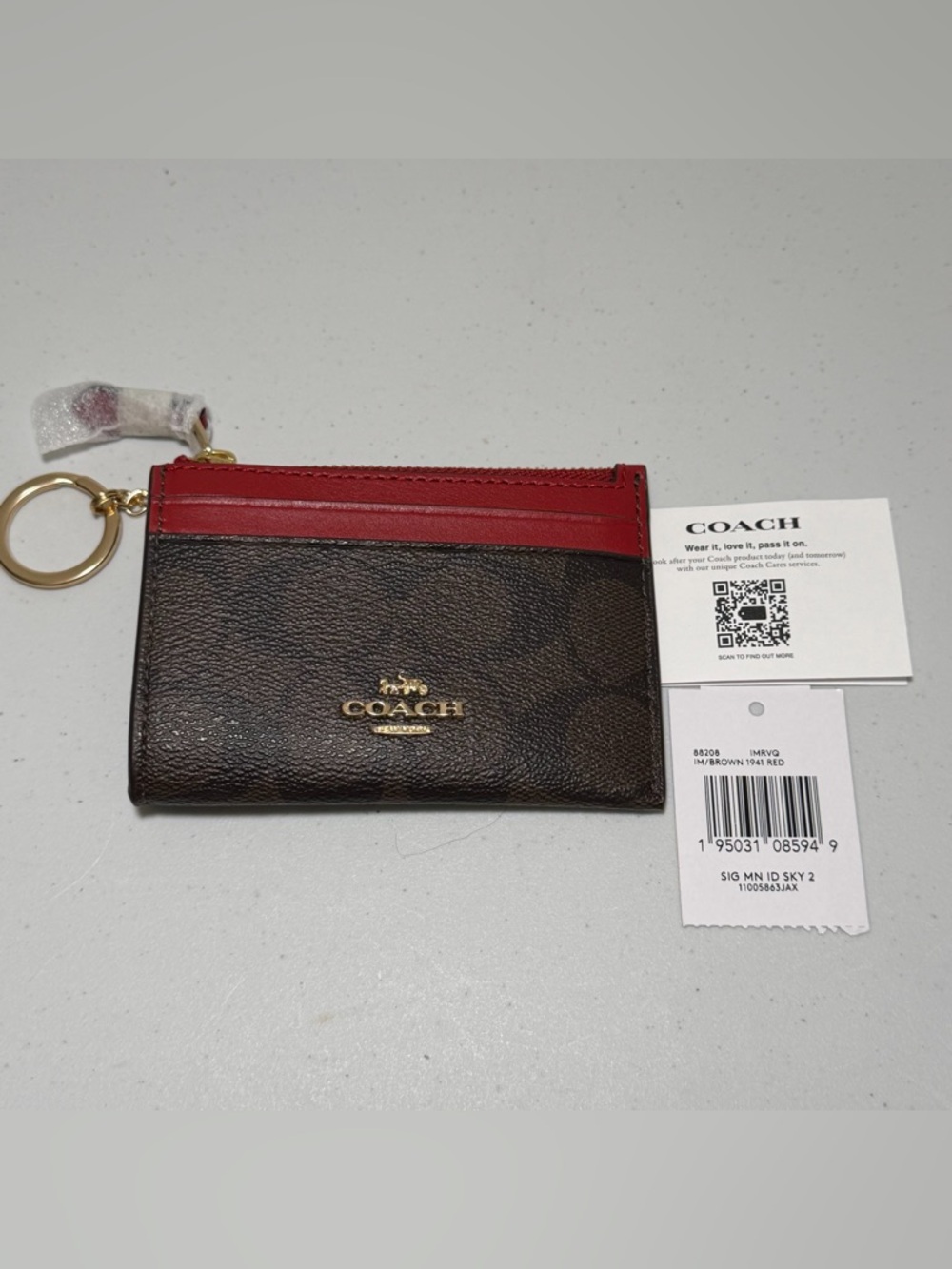 Coach Mini Skinny Id Case NWT